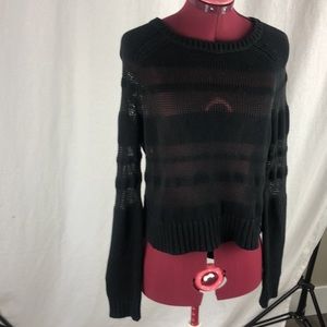 BR black sheer sweater